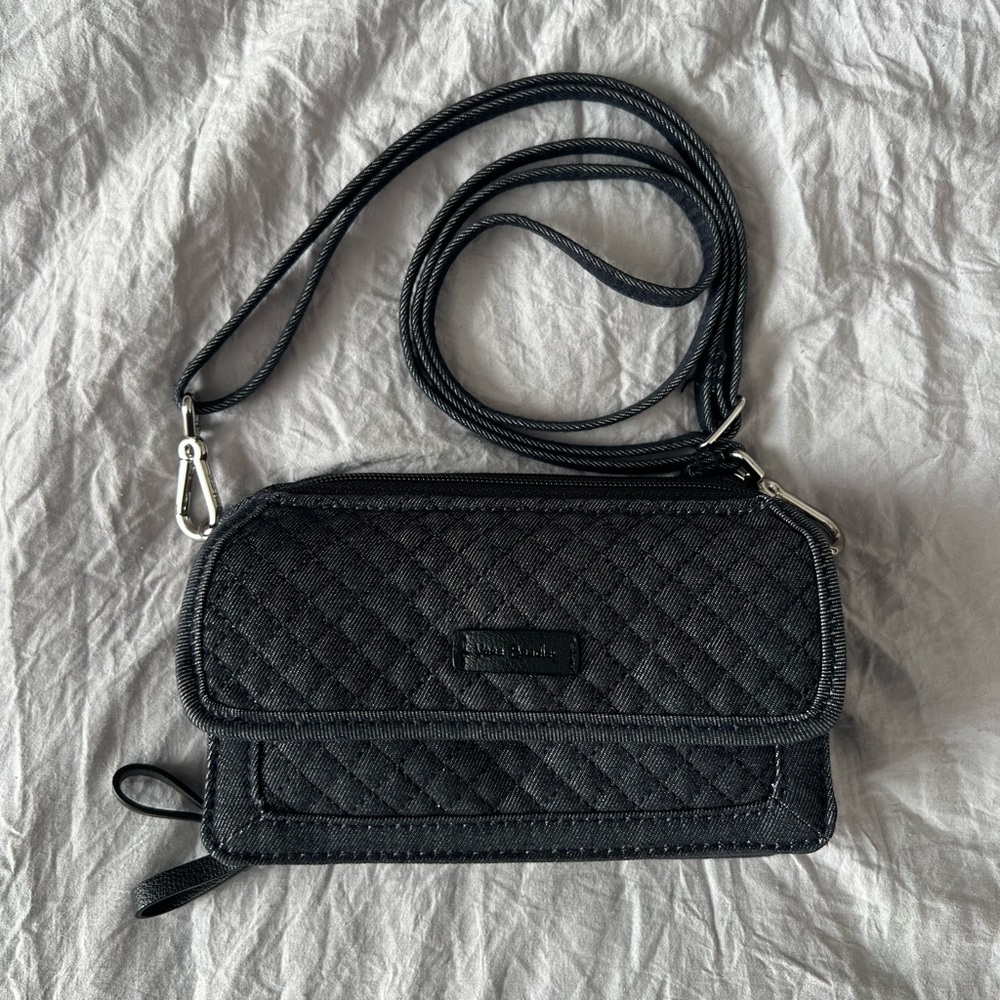 Vera Bradley Quilted Denim Crossbody Wallet